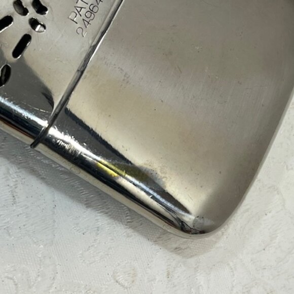 VTG 50's Peacock Pocket Chrome Hand Warmer Silver Toned 2.5"x3.5" Japan - Picture 13 of 14